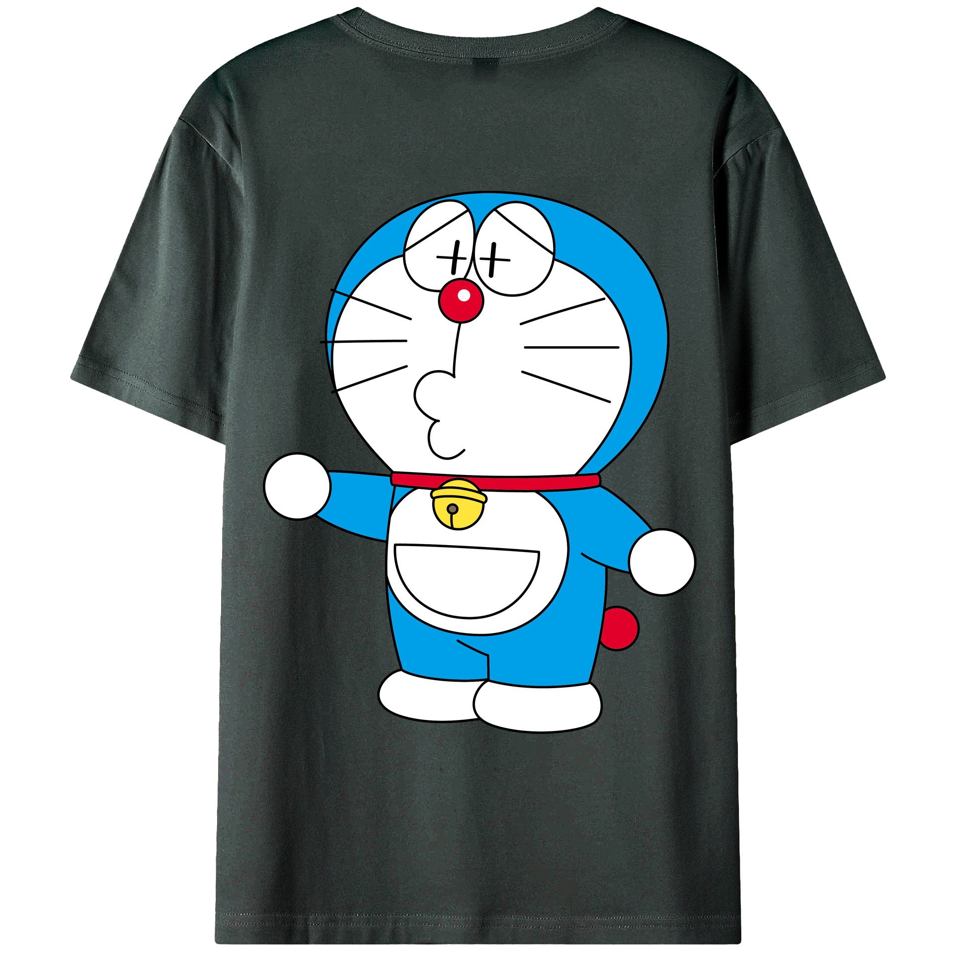 （画像用） ドラえもん Doraemon 綿100％ メンズ半袖Tシャツ（バックプリント） 通気性